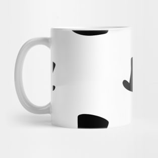 printmaking pattern black and white elements Mug